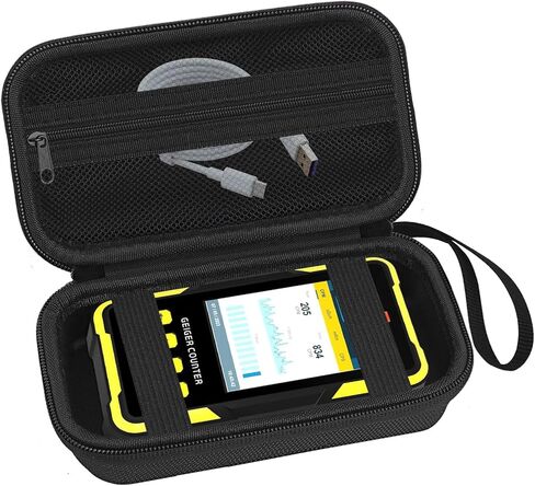 حقيبة حمل لجهاز كشف الإشعاع النووي GQ GMC-800 عداد جيجر، منظم حقيبة تخزين محمول للأشعة السينية بيتا جاما، أسود (الجراب فقط) in Kuwait