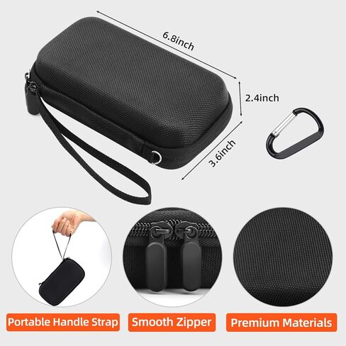 حقيبة حمل لجهاز كشف الإشعاع النووي GQ GMC-800 عداد جيجر، منظم حقيبة تخزين محمول للأشعة السينية بيتا جاما، أسود (الجراب فقط) in Kuwait