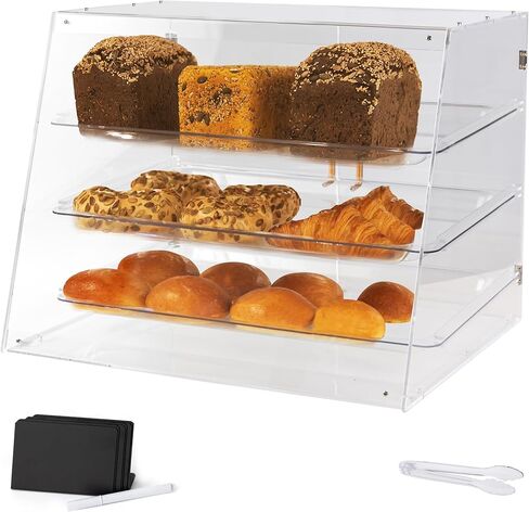 حالة عرض المخبوزات | علبة عرض المعجنات لعشاق الخبز | تخزين أكريليك لعرض الطعام | عرض ملفات تعريف الارتباط | عرض الحلوى | عرض مخبز | حالة عرض كونترتوب | علبة المعجنات 3 طبقات in Kuwait