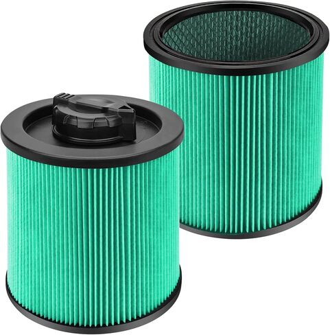 Fette Filter - 2-Pack DXVC6912 Cartridge Filter Replacement Compatible with DEWALT High Efficiency 6 Gal. to 16 Gal. Wet/Dry Vacuum. in Saudi Arabia