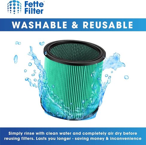 Fette Filter - 2-Pack DXVC6912 Cartridge Filter Replacement Compatible with DEWALT High Efficiency 6 Gal. to 16 Gal. Wet/Dry Vacuum. in Saudi Arabia