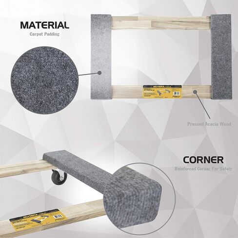 Olympia Tools Plastic Furniture Dolly for Moving with 2000 LB Capacity, 18 x 30 in, Fully Assembled (Two Packs) in Kuwait