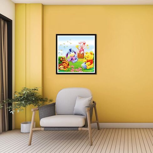 بالوديو لوحة ماسية على شكل دب 5 دي من مجموعات الارقام، لوحات تطريز ماسية مرصعة بحجر الراين الكريستالي، لوحات فنية فنية لتزيين حائط المنزل (12 × 16 انش) in Kuwait