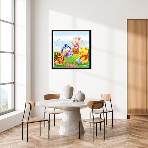 بالوديو لوحة ماسية على شكل دب 5 دي من مجموعات الارقام، لوحات تطريز ماسية مرصعة بحجر الراين الكريستالي، لوحات فنية فنية لتزيين حائط المنزل (12 × 16 انش) in Kuwait