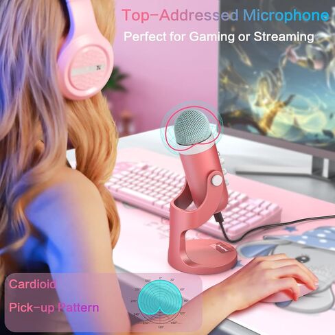 ZealSound USB Microphone,Quick Mute Noise Cancel for Phone Computer PC PS5,Gaming Microphone with Gain Control,Echo Monitor Volume Adjust for Streaming Vocal Recording ASMR Podcast Video K66 White in Saudi Arabia