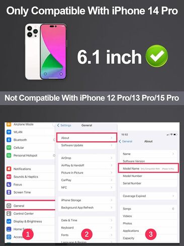 GIGIKISS متوافق مع واقي شاشة الخصوصية iPhone 13 Pro Max / iPhone 14 Plus واقي شاشة من الزجاج المقسى مقاس 6.7 بوصة، واقي شاشة عالي الدقة مضاد للضوء الأزرق باللون الأرجواني سهل التركيب in Kuwait