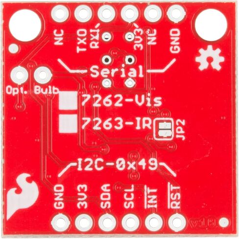 مستشعر SparkFun الطيفي - AS7262 مرئي (Qwiic) - يكتشف الأطوال الموجية في النطاق المرئي عند 450، 500، 550، 570، 600 و650 نانومتر من الضوء لكل منها مع 40 نانومتر من الكشف الكامل بنصف الحد الأقصى - 2.7 فولت - 3.6 فولت in Saudi Arabia
