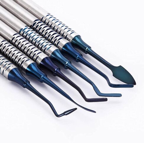 | 6 PCs Dental Composite Resin Filling Titanium Coated Restorative Kit - Composite Dental Hand M in Saudi Arabia