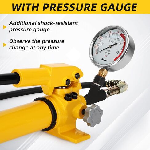 CP-700 Hydraulic Power Hand Pump,2 Speed 900cc High Pressure Portable Hydraulic Pump,10000Psi Hydraulic Power Pump(with Pressure Oil Gauge) in Kuwait