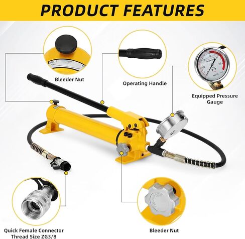 CP-700 Hydraulic Power Hand Pump,2 Speed 900cc High Pressure Portable Hydraulic Pump,10000Psi Hydraulic Power Pump(with Pressure Oil Gauge) in Kuwait