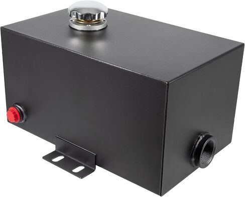 5 Gallon 14 Gauge Steel Hydraulic Fluid Reservoir Tank, 1.5 Inch FNPT Inlet Port / 0.75 Inch FNPT Outlet Port, 15x9x8in Size, Integral Mounting Foot On Each End in Saudi Arabia