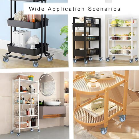 3 Inch Stem Casters Wheels, 7/16inch x 1-3/8inch (Stem Diameter 7/16inch, Stem Length 1-3/8inch) Casters Set of 4, Caster Wheels Shelving with Brake, Replacement Casters for Workbench Trolley in Saudi Arabia