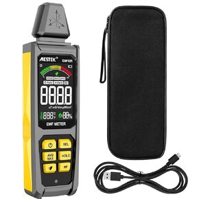 EMF Detector, MESTEK 4 in 1 Emf Meter Radiation Detector, Electric Field,Radio Frequency Field Temperature, Magnetic Field Strength Meter, Rechargeable Emf Reader for Home EMF Inspections, Office