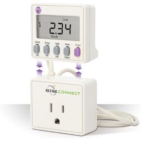 Connect P4498 Electricity Usage Monitor Power Consumption Meter with Two Piece Housing and 35 Inch Cord for Easy Use