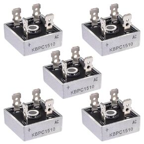 KBPC1510 Bridge Rectifier Diode 15A 1000V KBPC 1510 Electronic Silicon Mini Rectofier Diodes Ac to Dc 15 Amp 1000 Volt 4-Pin(Pack of 5Pcs)