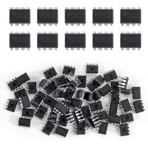60pcs NE555 Timer IC Instruments NE555P IC Single Precision Timer 8-Pin DIP Sockets
