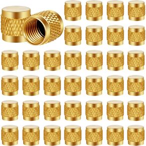 30 Pcs 1/4 Flare Cap HVAC Valve Cap Round Brass O Ring Seal Refrigerant Caps