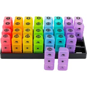 Monthly Pill Organizer 2 Times a Day, one Month Pill Box AM PM, 31 Day Pill Case Twice a Day to Hold Vitamin and Travel Medicine Organizer, 30 Day Pill Organizer, 4 Week Pill Cases