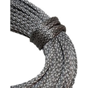 Samson Premium Amsteel Blue Rope 1/8" Multiple Colors, Multiple Lengths, Strong Dyneema Fiber 2,300lb tensile Strength, Torque Free, Low Stretch, 12 Strand, Easy to Splice (1/8" x 50', Silver)