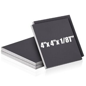 4PCS Weldable Hot Rolled Mild Steel Plate 1/8" Thick Square Sheet Plate,3" x 3" Weldable & Paintable Steel Plates