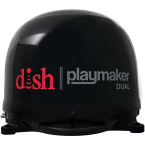 Winegard PL-8000 White Dish Playmaker HD Satellite Antenna Dual Receiver Capability, Optional RV Roof Mount
