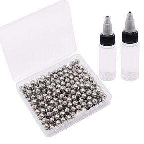 weideer 220pcs Paint Mixing Balls Metal Mixing Agitator Balls Mixing Balls 5.5mm/ 0.22" Stainless Steel Precision Bearing Balls K-084-220