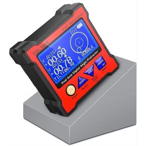 Digital Angle Finder Protractor DXL360S GYRO & Gravity 2 in 1 LCD Meter Magnetic Electronic Angle Gauge Dual Axis Level Box 0.01° Resolution Inclinometer with Backlight Woodworking Measuring Tool