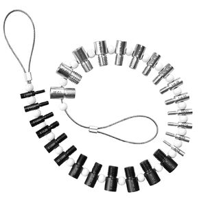Nut & Bolt Thread Checker 26 Male/Female Gauges (14 Inch & 12 Metric) Nut and Bolt Thread Size Checker Thread Identifier Gauges
