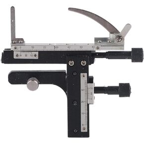 Microscope Movable Caliper Ruler,Professional X Y Removable Mechanical Caliper for High Precision Movable Stage Microscope Aluminum Alloy