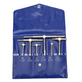 6 Piece Telescopic Gauge Set, 0.3-59 Inch Adjustable Inside Diameter Gauge Micrometer Measuring Tools, Used with Micrometer or Caliper