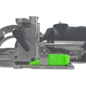 Imperial & Metric Thickness Depth Gauge for Festool Domino DF 500 - Quick Change - Inch and mm Measurements for Hardwood and Plywood PI001