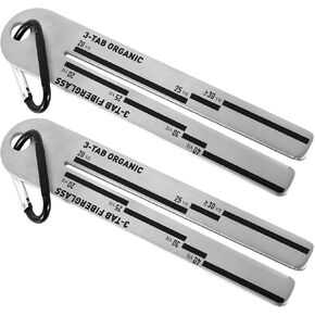 2Pcs 4/09 Shingle Gauges, High Hardness Pitch Gauge Roofing with Carabiner Shingle Gauge Measuring Tool Stainless Steel Roof Gauge Tool for Measuring and Analyzing The Thickness of Roof Tiles