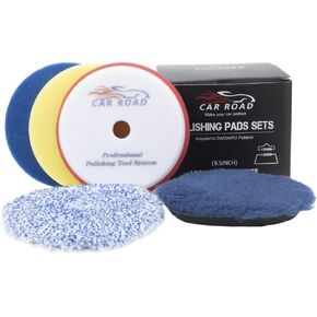 3" Buffing Polishing Pads，11Pcs 3inch 80mm Face for 3 lnch Backing Plate Compound Buffing Sponge and Woolen Pads Cutting Polishing Pad Kit for Car Buffing Polisher,Polishing and Waxing