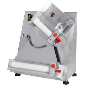 12 inch Dough Sheeter, Commercial Pizza dough roller press, Silver, QMDS-12