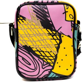 Disney Bag, Fold Over Crossbody, Nightmare Before Christmas Jack and Sally with Sally Dress, Vegan Leather