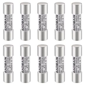 Baomain Solar PV Fuse, gPV Type Fuse Link PV-30 10 X 38 mm,6A 1000V DC,33kA, CE Listed Pack of 10