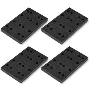 4 Pcs Soft Foam Sanding Pads Interface Sander Backing Pad, Hook and Loop Soft Sponge Cushion Interface Buffer Pad for Festool RS400 LS130 Sander, 80 x 133 x 12 mm