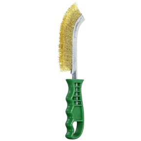 Stahlwille 77090010 Brass Coated Steel Wire Brush, 270 mm Length, Ideal for Cleaning and Preparing Metal Surfaces, Heavy-Duty, Made in Germany