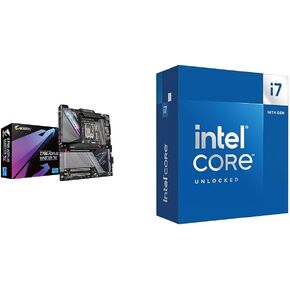 GIGABYTE Z790 AORUS Master X (LGA 1700/ Intel Z790 X/EATX/ DDR5/ 5* M.2/ PCIe 5.0/ USB 3.2 Type-C & Intel® Core™ i7-14700K New Gaming Desktop Processor 20 cores (8 P-cores + 12 E-cores)