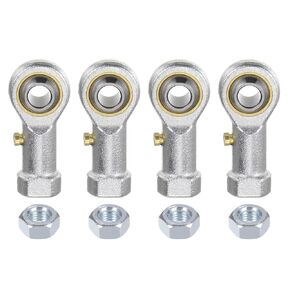 uxcell 4pcs PHSB3 Female Rod End Bearing 3/16 Inch Bore and #10-32 Right Hand Thread, Self-Lubricating Joint Rod Ends, includes Jam Nuts