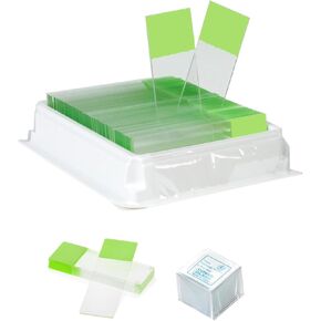 50 Pcs Frosted Microscope Slides with 100 Pcs 22x22mm Square Coverslips Cover Glass for Microscopes in Kuwait