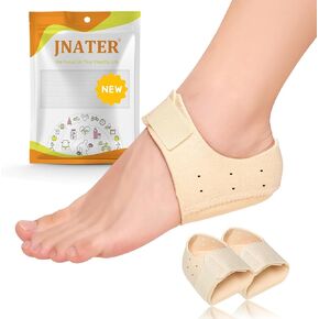 Plantar Fasciitis Heel Protectors, Heel Cups(Thicken & Breathable), Adjustable Heel Cushion Support for Heel Pain Relief, Achilles Tendinitis, Heel Spur, Heel Pads for Men & Women (Black, L Size)