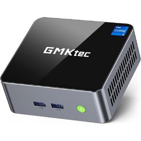 GMKtec Mini PC Intel Core i5 12450H (up to 4.4GHz) Windows 11 Pro Desktop Mini Computers 16GB DDR4 Dual Channel 512GB Hard Drive SSD, 2X HDMI 4K, 4X USB 3.2, USB-C, WiFi 6, BT 5.2, Ethernet 2.5G LAN