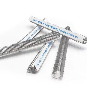 U2 Conveyor Belt Splicer 12 inch Industrial Belt Fasteners 316 Steel Buckle Belt Lacing Pins for Conveyor Belt 300mm 12PCS