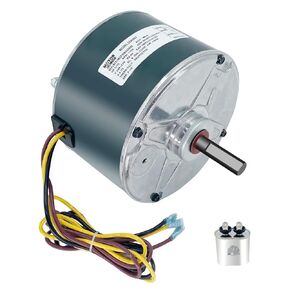 Condenser Fan Motor Replacement for Carrier 5KCP39BGS069S #3S001, GE3907 Genteq Bryant Payne Dayton AC/Air Conditioner 1/10 HP 1100 RPM 208-230V 60HZ 48 Frame with Capacitor OEM Upgraded LEUNGOO