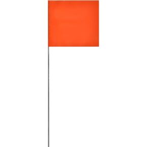 Swanson FLG30100 2-Inch by 3-Inch Marking Flags with 30-Inch Wire Staffs, Lime 100 Pack
