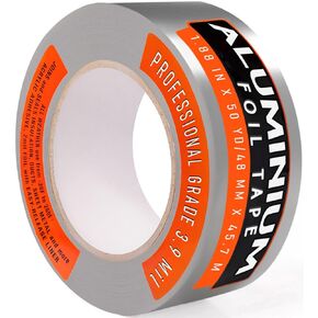 Aluminum Foil Tape - High Temperature Aluminum Tape for Ductwork, HVAC Tape - Metal Repair - Dryer Vent Tape -2 Inch by 150 Feet (50 Yards) 3.9 Mil