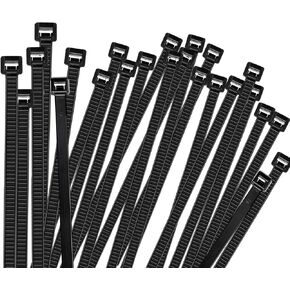 Zip Ties, 8 inch Zip Ties, 100pack, 120lb, UV Resistant Zip Ties, Small Black Zip Ties, Small Zip Ties, Wire Ties Heavy Duty, Wire Ties Heavy Duty, Releasable Zip Ties, Heavy Duty Zip Ties, Black