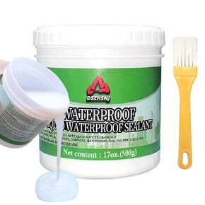 17.5 Oz(500g) Liquid Waterproof Sealant, Invisible Waterproof Agent Transparent Repairing Leak Waterproof Adhesive, Indoor & Outdoor Waterproof Coating