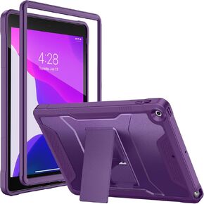 Soke Case for iPad 9th/8th/7th Generation 10.2-Inch (2021/2020/2019 Release), Shockproof Rugged Protective Cover with Built-in Kickstand for Apple iPad 10.2 Inch - Black in Kuwait